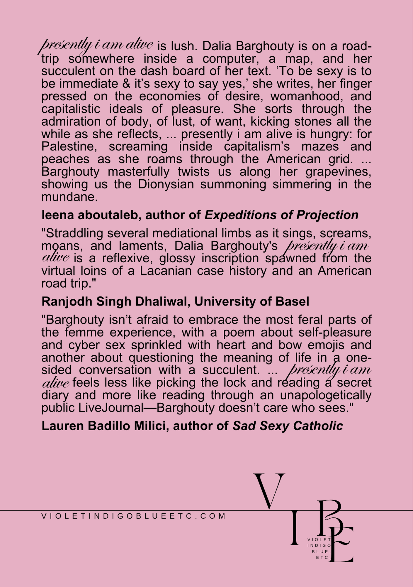 presently i am alive - Dalia Barghouty